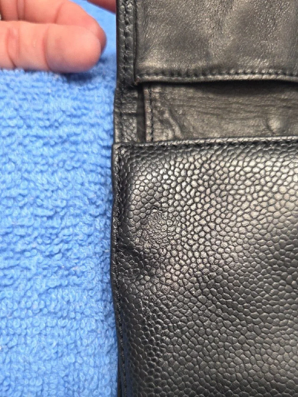 CHANEL aunthentic pebbled